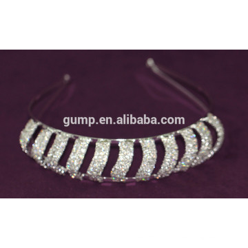 Custom Rhinestone casamento coroas tiara de cristal